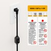 [2-Feet] On Off Switch Extension Cord, Right Angle 2-Prong Polarized