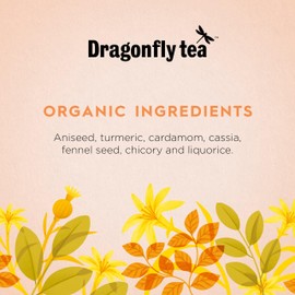 Dragonfly Golden Balance Turmeric Tea | Pack of 4 x 20 Organic Tea Bags (80 Teabags) | Herbal Tea Bags | Turmeric Tea Bags | Detox Tea Bags | Immune Support | Caffeine-Free Tea | Compostable