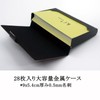 Men's Business Card Holder, Ultra Thin Wood Sheet, Stainless Steel,