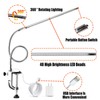 Brokimis Desk Light with Clamp, USB LED 8W Clip Nail