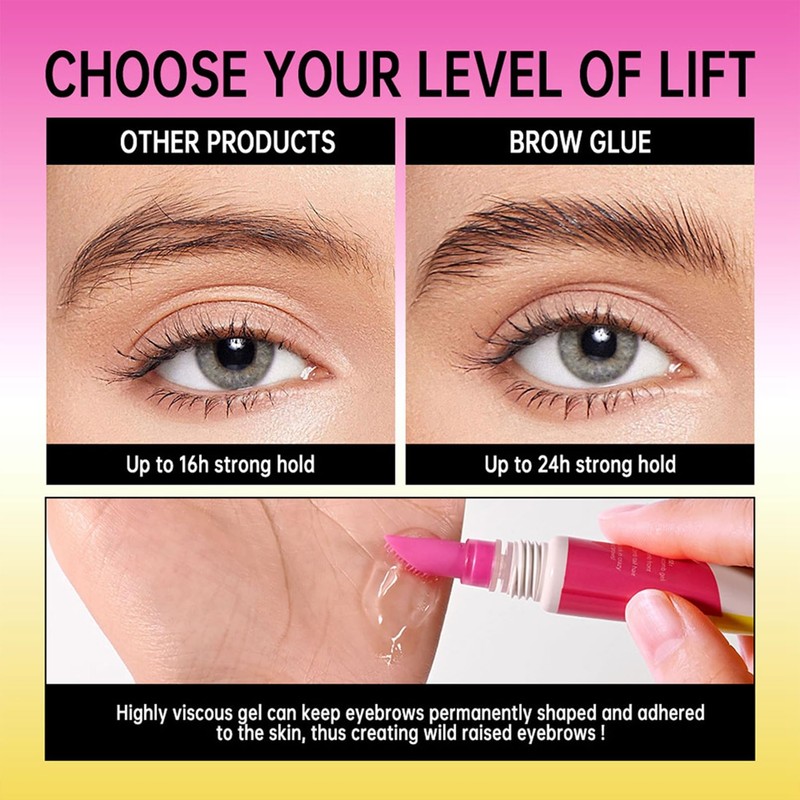 Brow Lamination Gel with Styling Comb - Clear Brow Gel