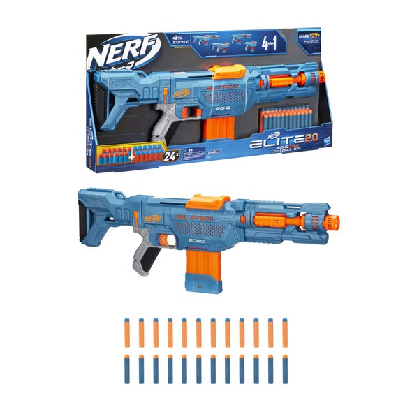 Nerf Elite 2.0 Echo CS-10 E9533 with 24 Official Darts, Dart Clip Included