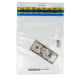 10W x 14H Contaminated Currency Bag with Tamper Evident Seal 50/Pack