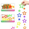126feet UV Paper Neon Garland Hollowed Star Neon Streamers Black