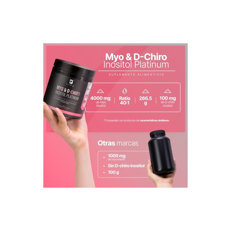 Life Myo Chiro Inositol Porciones Mezcla Platinum 266 Gramos