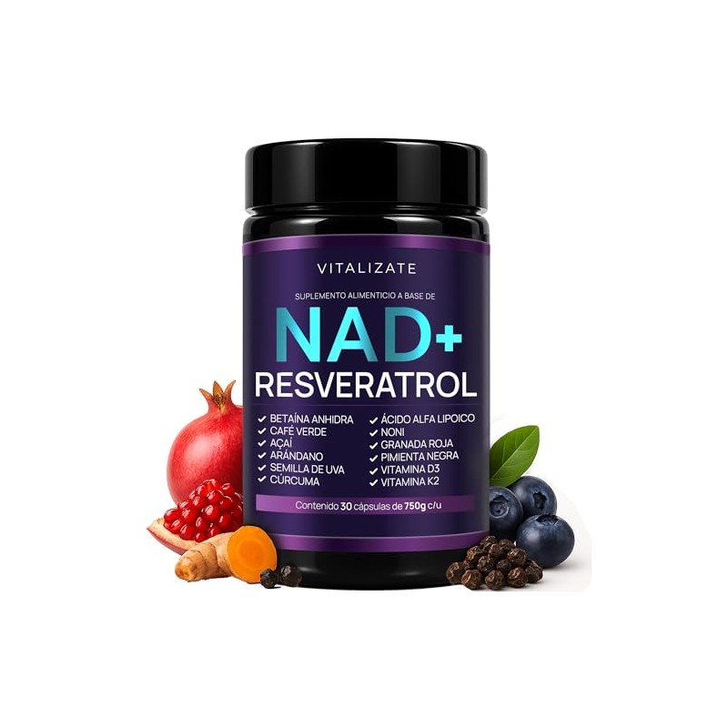 Nad Resveratrol Suplemento Ingredientes Complejo Incluye Betaina Acido Alfa Lipoico
