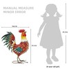 Autodaya 21" Metal Rooster Yard Decor, Outdoor Garden Statues, Metal