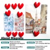 Janvelle 12PCS Cute Fridge Magnets Heart Magnets Small Decorative Magnets