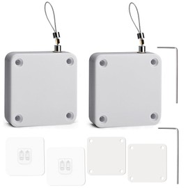 Automatic Door Closer, Pack of 2, Door Closer, No Drilling, Door Closer, Interior Doors, Door Closer for Home, Office, Bedroom, White, 1200 g