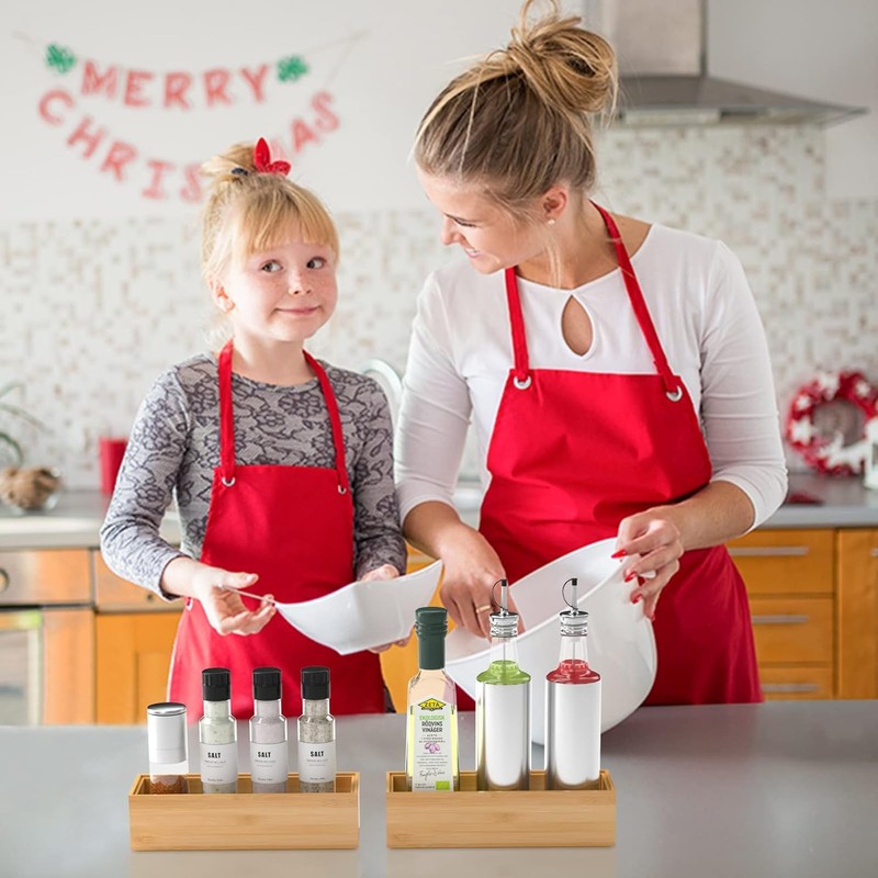 Lixple Bamboo Drawer Organizer – Set of 2 Stackable Storage