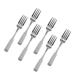 Stainless Steel Salad Forks, Flatware Set 'Esquire' for (6)