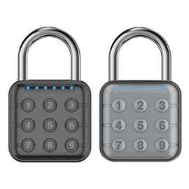 Combination Lock for Locker, Locker and Gym Lock - High Security, Easy to Use for Gym, School, Travel, Outdoor, Pack of 2 - Grey & Black