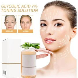 Ácido glicólico al 7% Solución tonificante Ácido glicólico al 7% Tónico rejuvenecedora tonificante para imperfecciones y acné, exfoliación Facial Poro