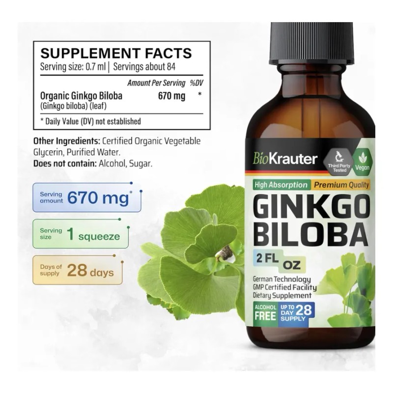Gotas Premium Ginkgo Biloba Activa Tu Mente 60ml Americano