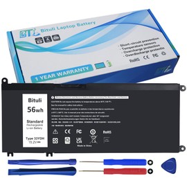 Bituli 33YDH Laptop Battery for Dell Inspiron 17 7000 7778 7779 7786 7773 15 7577 G3 3579 3779 G5 5587 G7 7588 Latitude 13 3380 14 3490 15 3590 3580 PVHT1 P30E 81PF3 081PF3 56WH