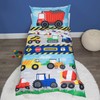 Baby Boom Funhouse Construction Area 4 Piece Toddler Bedding Set,