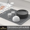 ME.FAN Silicone Dish Drying Mat for Kitchen Counter, Dish Drying