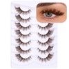 Brown Eyelashes Fairy Lashes Cat Eye Wispy False Eyelashes Strip
