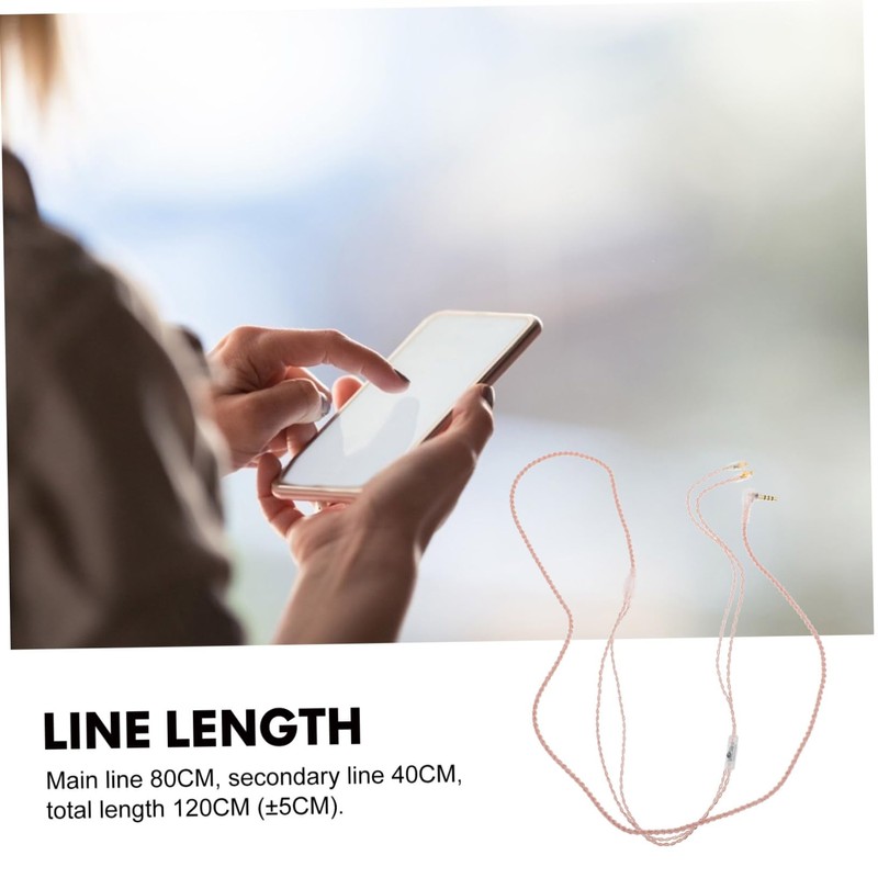 Gatuida 5pcs Earphone Cable Mic Control Flexible Headset Line for