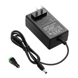 ALITOVE DC 12V Power Supply 2.5A 30W Universal AC Adapter 12 Volt 2500mA 2A Transformer 12V Power Adapter Cord 5.5 x 2.5mm DC Plug for LED Strip Lights CCTV Camera Routers Sceptre Monitor Power Cord