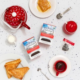 Two Leaves and a Bud Organic English Breakfast Tea Bags, Caffeinated Whole Leaf Black Tea in Compostable Sachets, 15 Count (Pack of 1)