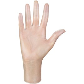 Mercator Disposable Vinyl Gloves, Powder-Free Protective Gloves, Transparent, Tear-Resistant, DIY and DIY, Size: L, Pack of 100