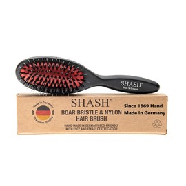 Handmade in Germany - Nylon and Boar Hair Brush Since 1869 - Hair Brush for Normal to Thick Hair, Travel and Kids, (Small)