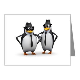 Truly Teague Note Cards (10 Pack) Cool Penguins
