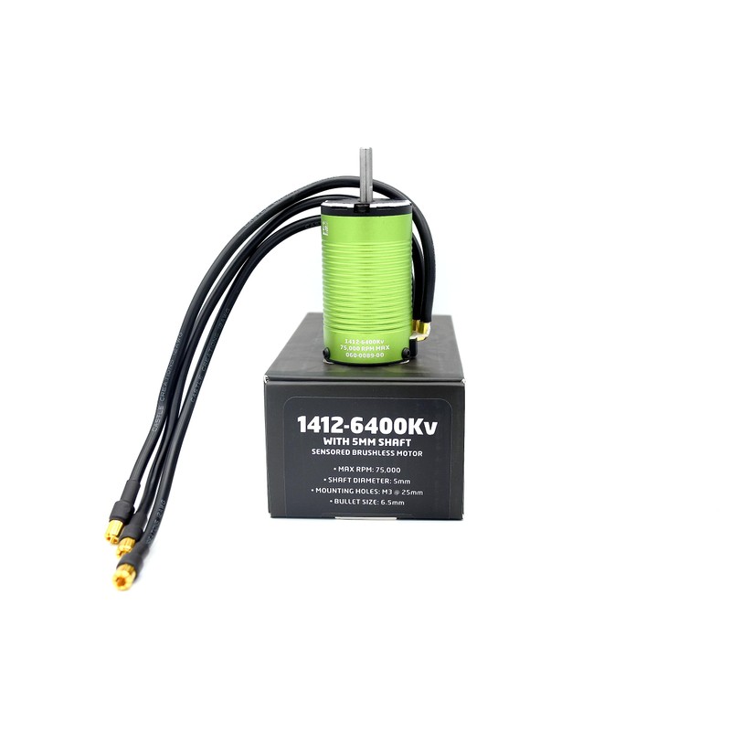 Motor, 4-Pole SENSORED BRUSHLESS, 1412-6400KV