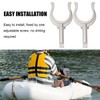 Ollanoos 2 PCS Aluminum Portable Stable Side Mount Oarlock Rowlock,
