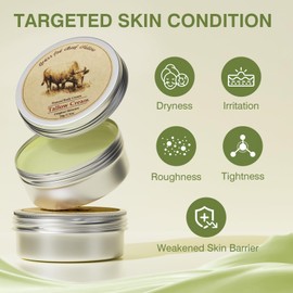 MROUVIK Beef Tallow, Beef Tallow for Skin, Beef Tallow Moisturizer, Beef Tallow Balm for Face Moisturizer Grass Fed for All Purpose Balm, Natural Beef Tallow Lotion for Skin Care (2.5oz)