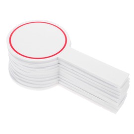 jojofuny 20Pcs Handheld Mini Whiteboard Blank Scoreboard Dry Erase Paddles for Classroom Voting Auction Games Flexible Design for Easy Use