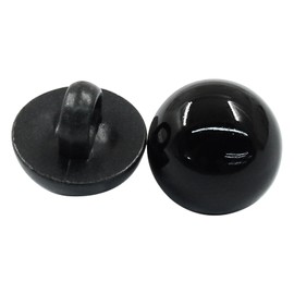 Dijedev 100Pcs Black Plastic Safety Eyes, 10mm/0.39" DIY Craft Eyes Type Mushroom Domed Round Buttons, Sewing Craft Eyes for Doll Animal Stuffed Toys, Handmade Decorations, Shirts, Skirts, Coat