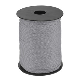 sourcing map 3mm Polypropylene Rope Braided Ropes, 100m Nylon Rope Hollow Utility Cord for Clothesline, Camping, Hiking, Outdoor, Dark Grey