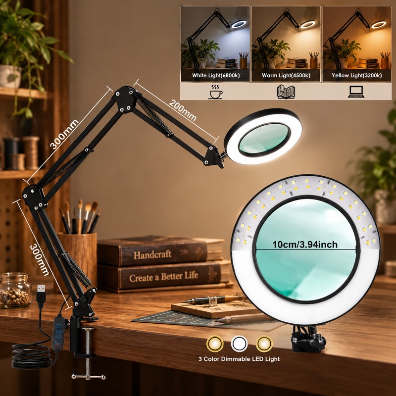 LED Magnifying Lamp for Precision Work – 72 LED USB