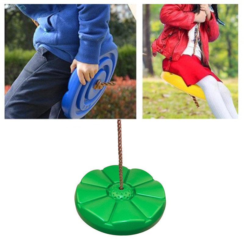 Heavy Duty Plastic Disc Tree Swing with PE Rope for