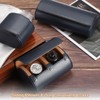 sourcing map Watch Travel Case for Men Leather Watch Roll