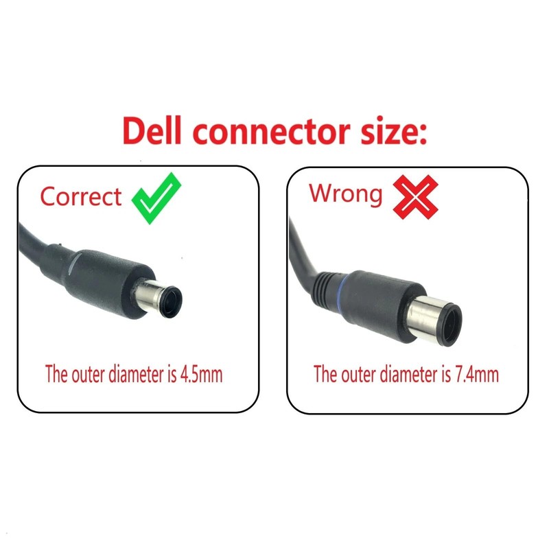 Dell 90W AC Power Adapter, 4.5mm Connector, with 1m Cable,