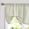 jinchan Tie Up Linen Textured Striped Bow Tie Curtain for