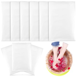 AmazingSpark 400 Pcs Disposable Foot Tub Liner Pedicure Bowl Bags Portable Spa Bath Bags Plastic Clear Thickened Bath Pedicure Liner for Foot Tub Spa Home Hotel Beauty Salon, 25.6 x 27.5