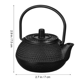SHERCHPRY Cast Iron Teapot Tea Set Small Tea Kettle Stovetop Teapot Dollhouse Teapot Cast Iron Tea Kettle Water Tea Pot Iron Tea Pot Iron Teapot Japanese Style Tea Pots Doll House Hot Teapot