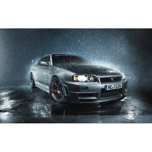 Painting Style Wallpaper Poster (Removable Sticker) Nissan Skyline GT-R R34