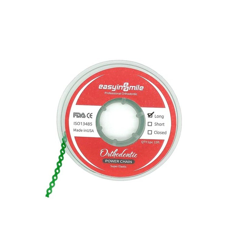 Easyinsmile Dental Orthodontic Spool Elastic Rubber Band Power Chains for