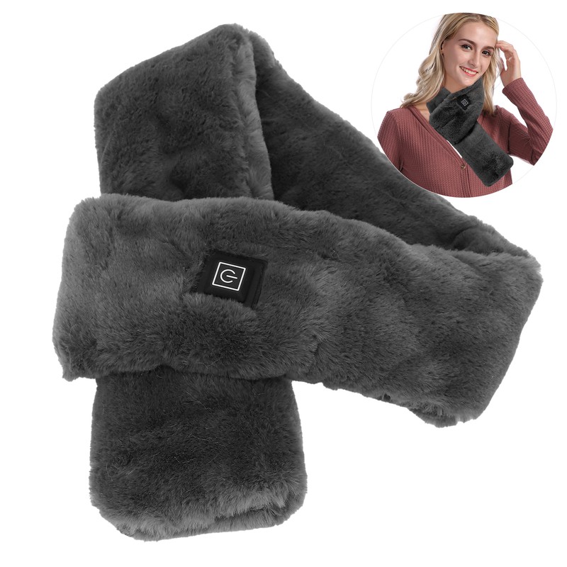 Electric Heated Scarf Soft Warm Temperature Adjustable Washable USB Heating