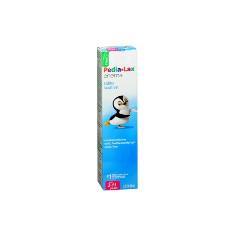 Fleets Pedia-Lax Enema For Children Saline Laxative Latex Free 2.25