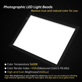 Slide Viewer Light Box 5600K 12”x8” Ultra-Thin Adjustable Brightness Backlight for Slides and Film Negative Scanning