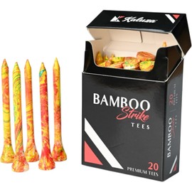 Kaluza Bamboo Strike Tees | Premium Bamboo Golf Tees (20 Pack) | Eco-Friendly, Durable & High-Performance | Funny Golf Accessories | Memorable Gift for Golfers (Graffiti, 70mm)