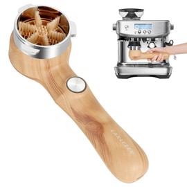 Espresso Coffee Machine Cleaning Brush Wood grain color espresso machine electric cleaning brush 360° Totally enclosed cleaning espresso brush Compatible with 54mm Breville Machines