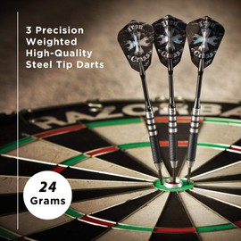 Viper by GLD Products Desperado 80% Tungsten Steel Tip Darts with Storage/Travel Case: Iron Cross, 24 Grams , Black