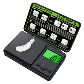 Pocket Scale, 500 x 0.01 g Digital Pocket Scale, 7 Units Precision Mini Kitchen Scale, Small Digital Scale, Gold Scale, Coin Scale, Multifunction for Jewellery, Kitchen, Herbs, Tea, Coffee